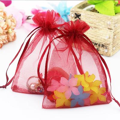 Charm Gift Pouches Popular Party Decoration Wedding Gift Wrapping Beauty Drawable Bags Organza Bags Jewelry Packaging Bags 50PCS/Lot Promotional