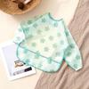 Elinfant 1PC Long Sleeve Bibs, Waterproof Feeding Bibs,Washable Burp Cloth,Coveralls Bibs,Easy To Clean,Wash-Free Eating Bibs