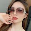 Square Frameless Retro Sunglasses for Women Fashion Vintage Glasses Men Luxury Trend Brand Designer Shades Eyewear
