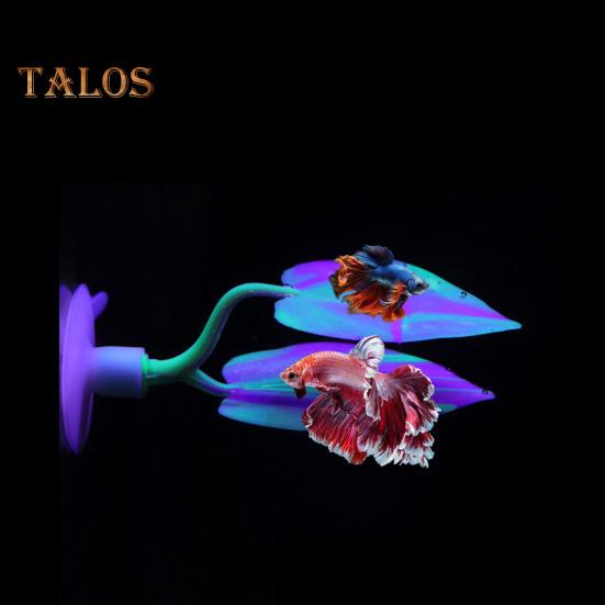 Fish Tank Leaf with Suction Cup Eco-friendly Vibrant Color Simple Installation Small Fish Tank Leaves Rest Bed Aquarium Supplies