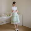 Ceme Adu Cest_Mesh Ruffle Tiered Skirt