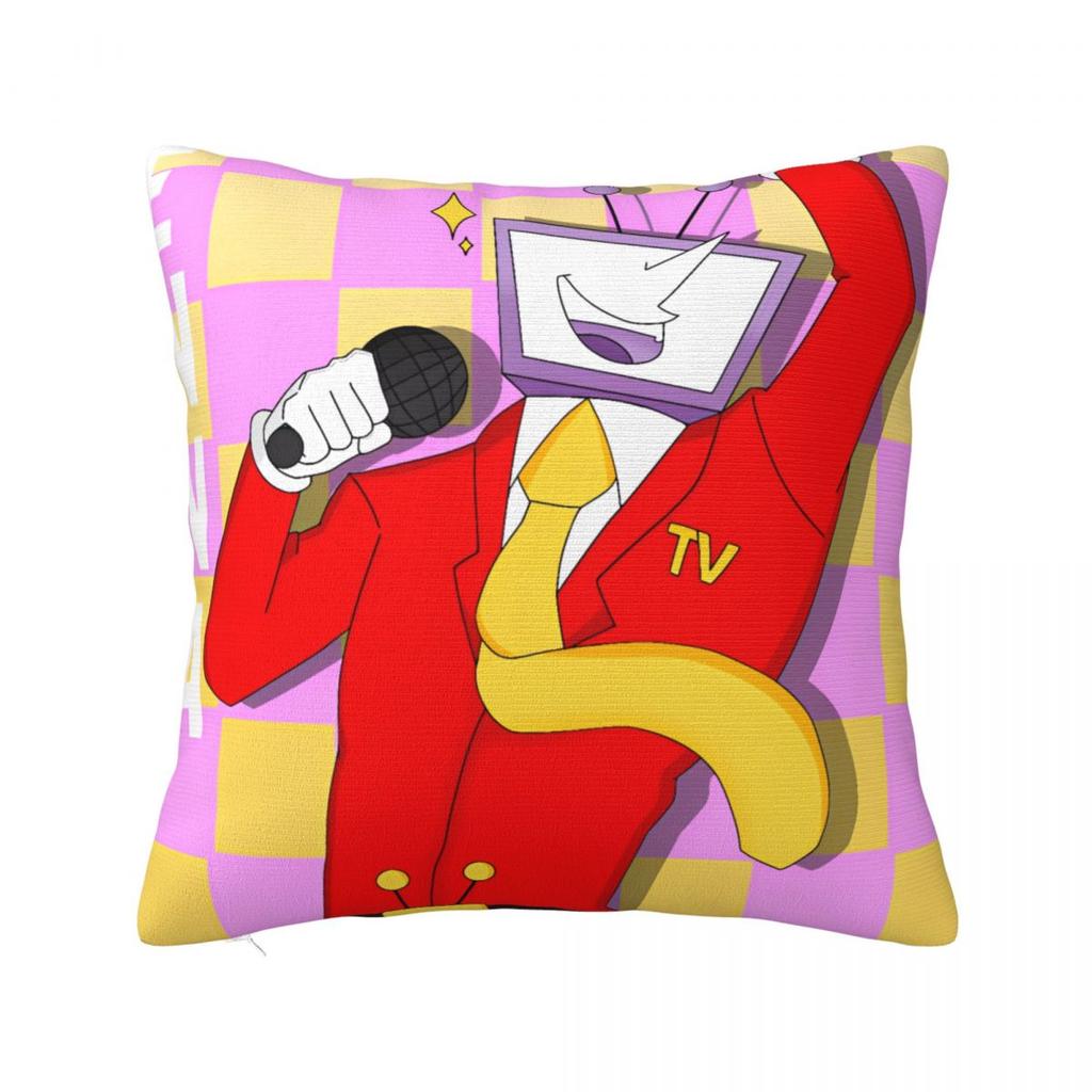 Funda de almohada del juego Spamton de Deltarune, funda de almohada linda y divertida, funda de cojín suave con estampado gráfico para silla de sala de estar