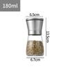 Stainless Steel Mill Pepper/Salt/Spice Grinder Kitchen Supplies Spices Glass Storage Container Pepper Mill Kitchen Gadgets Tools
