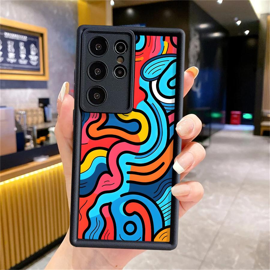 Phone Cover Case for Samsung Galaxy S26 Ultra S25 Edge S25 S20FE S24Ultra S23 FE S21 S22 S24 Plus Trendy Graffiti Art