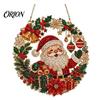 Decorazione Sospesa Stagionale per Feste, Ornamento Pupazzo di Neve di Natale, Babbo Natale Rotondo in Acrilico, Renna, Albero di Natale, Decorazioni Invernali, Cartello per Porta per Finestra Festiva