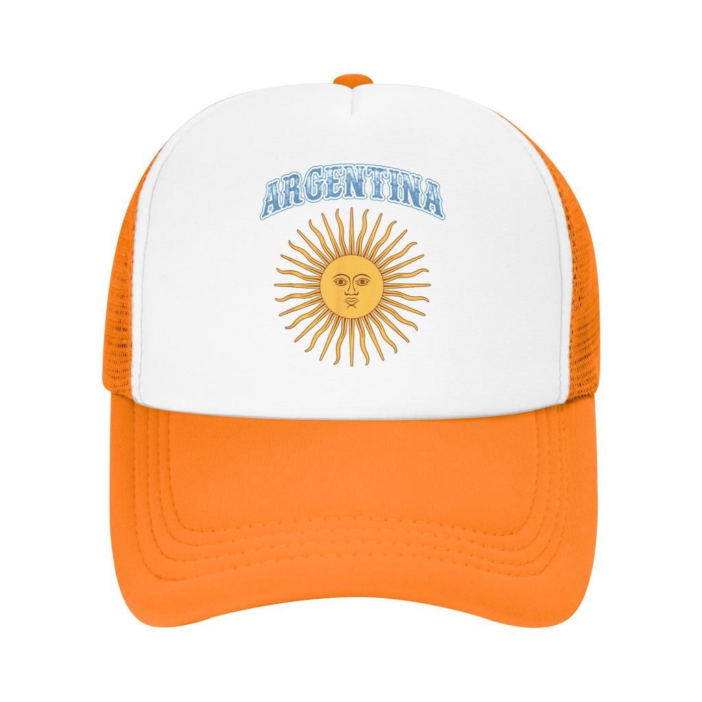 Argentina Argentinian Flag Sun of May Pride Mesh Baseball Cap Unisex Casual Sun Hat Hats Adjustable Summer Trucker Cap