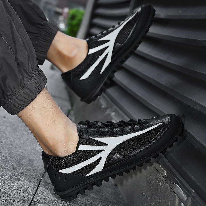 Mesh shoes men's 2025 new summer breathable hollow shoes soft sole non-slip lightweight Forrest Gump shoes casual shoes large size