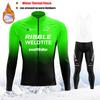 Winter Thermal Fleece Cycling Jersey Set Maillot Ropa Ciclismo Keep Warm MTB Bike Wear Bicycle Clothing Blue Cycling Set
