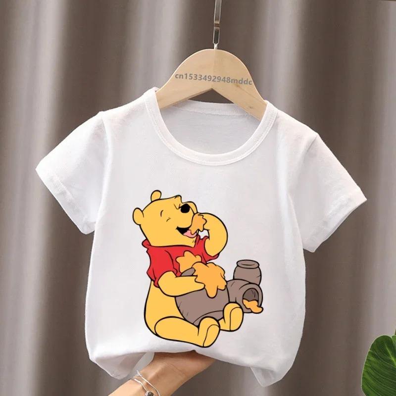 Hot Sale Winnie the Pooh Cute Bear Tigger Print Kids T-Shirts Girls Clothes Baby Boys Short Sleeve T Shirt Summer Children Tops