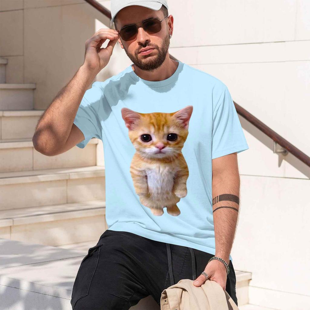 2026 New Modelel Gatosad Crying Cat Munchkin Kittytrendy Graphic Tshirt Unisex Fashion Short Sleeve Tshirts Oversized Street