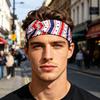 Headband Soft Cloth Independence Day Headband with Flag Stars Stripes Design Holiday Patriotic Hairband Hair Accessories