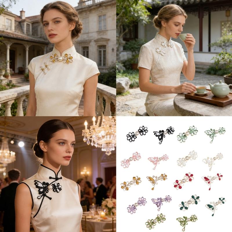Satins Fabric Butterfly Knot Button Ideal For Wedding Dress And Clothing Embellishment