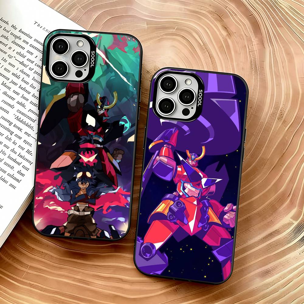 Gurren Lagann Phone Case For iPhone 17,16,15,14,13,12,11 Plus,Pro Max,XS,Colorful Silver Black Cover