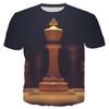 2021 Summer Boys and Girls 3D Printing T-shirt Chess T-shirt Chess and Card Activity Clothing Street Plus Size T-shirt Top
