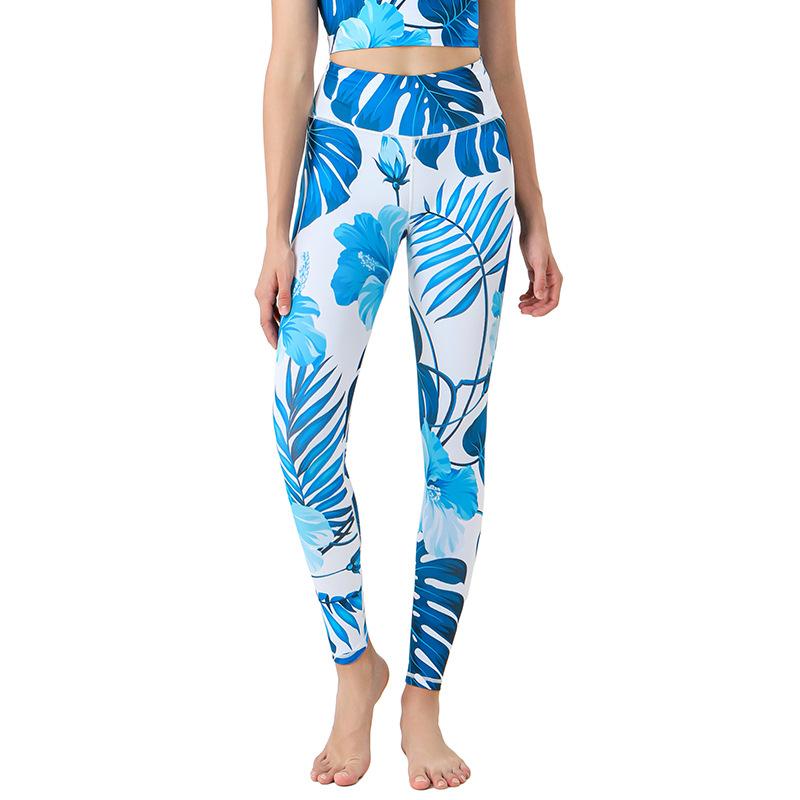 New Style High-Waisted Butt-Lifting Quick-Dry Dance Yoga Trousers for Women Printed Yoga Wear