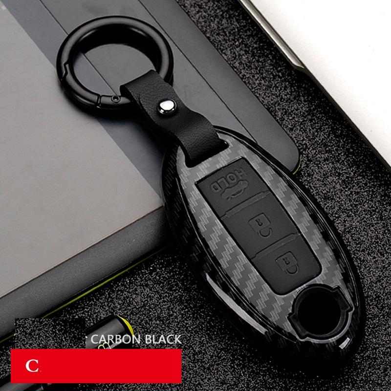 Interior Mouldings Carbon Fiber Shell Car Remote Key Fob Cover Case For infiniti FX35 FX37 FX50 G25 G35 G37 JX35 M35 M37 M45 Q70