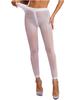 Womens Sheer Smooth Stretchy Pantyhose Zipper Crotch Tights Pants Stockings