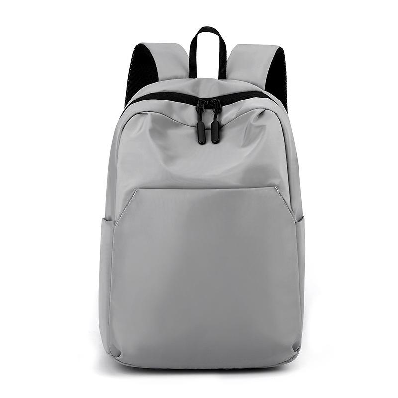 Portable Cross-Border Commuter Backpack: Men s Hong Kong Casual Fashion, Solid Color, Japanese Style Travel Bag серый