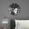 Minimally Retro Elvis Presley Patterned Wall Clock For Living Room Decor