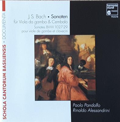 CD BACH, JS, PANDOLFO; ALESSANDRINI - Bach;Viola Da Gamba Sonatas  HMC905218 Harmonia Mundi  1995 Europe Classical Used