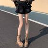 Summer Women Shorts Pants Lady High Waisted Loose High Street Denim Pants Female Streetwear Black Gray Wide Leg Short Jeans