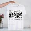 Claymore Anime Clare Miria Manga Fashion T-Shirt For Men Casual Tops Short Sleeve Waifu Men's Tshirt Cute Printing Shirt