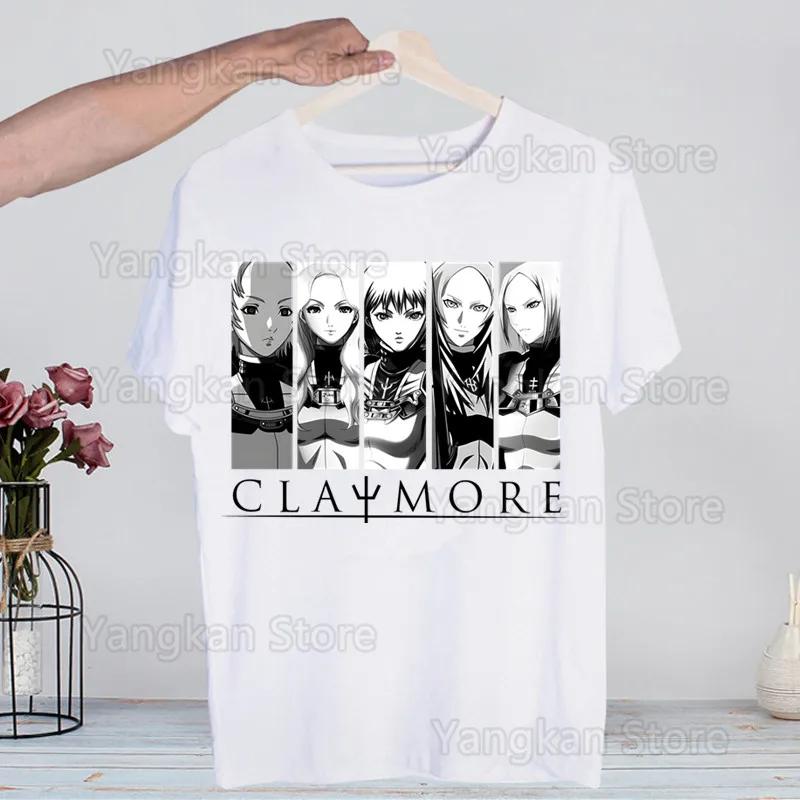 Claymore Anime Clare Miria Manga Fashion T-Shirt For Men Casual Tops Short Sleeve Waifu Men's Tshirt Cute Printing Shirt