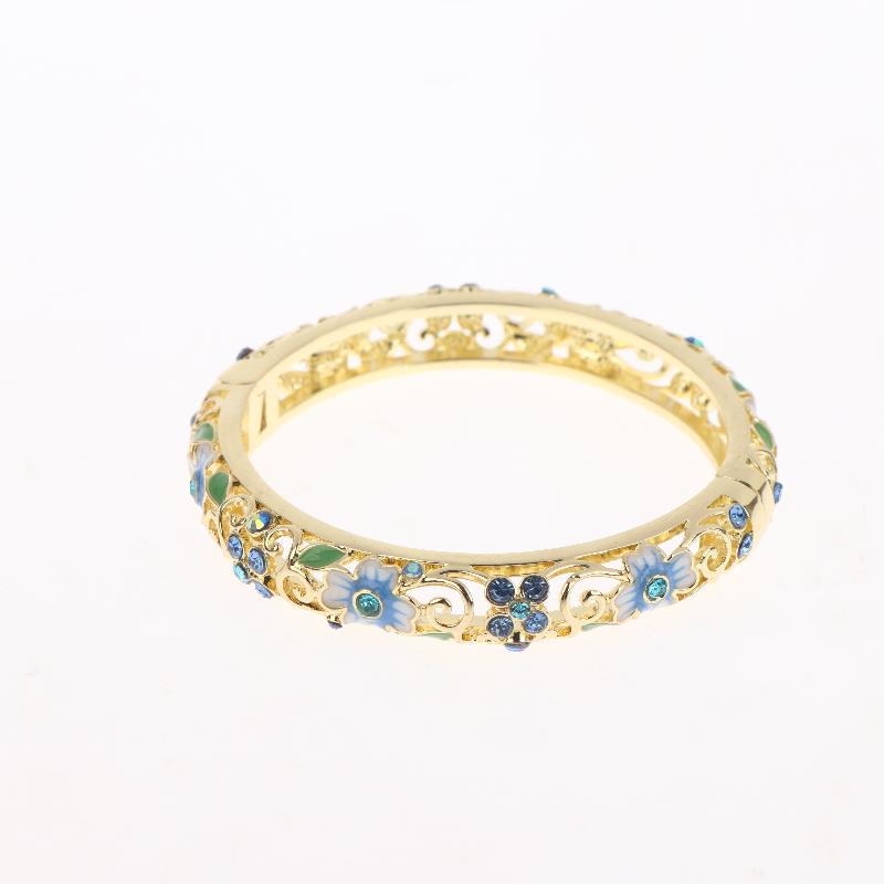 Brățară Cloisonne Vintage Stil Etnic Emailată Golită Floare Brățară Modă Elegantă Brățări Pentru Femei Bijuterii Cadouri