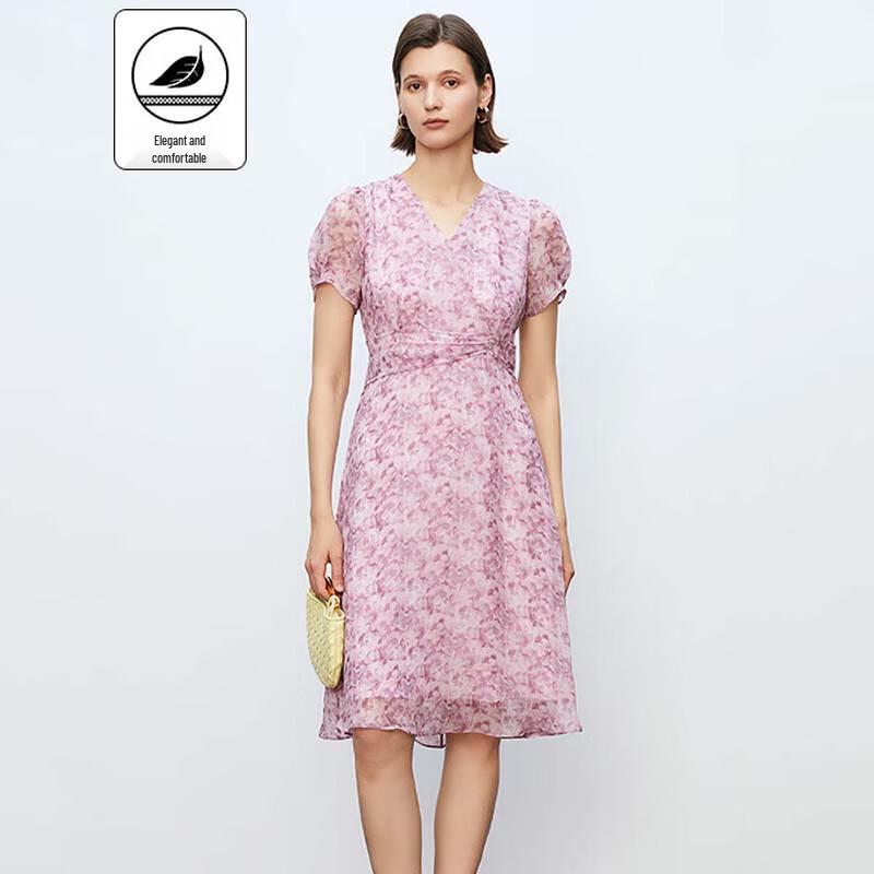 

JESSIE Elegant Slim-Fit Chiffon Printed Midi Dress XL