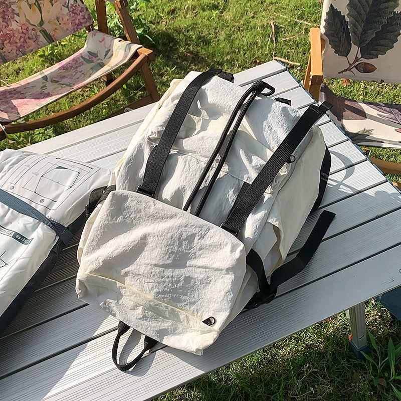 Zaino in Nylon Impermeabile Zaino da Esterno Portatile Multifunzionale ad Alta Capacità Unisex