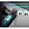 Portable Rechargeable Handheld Percussion Muscle Massager, Fascia Gun Massage Gun Head with Heat and Cool