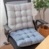 Linen Pearl Cotton Cushions Office Student Chair Mat Square Stool Backrest Pillow Non Slip Cushion for Household Dining Chairs Breathable All Seasons