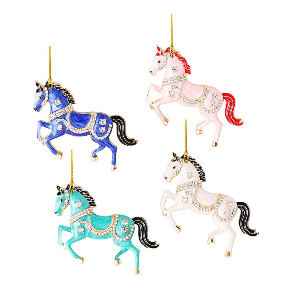 Horse Christmas Ornament Christmas Tree Horse Decoration Elegant Rhinestone Horse Ornament with for Christmas for Lovers