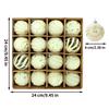 Christmas Tree Ornament Ball 16 Pieces Seasonal Decor Christmas Tree Flocking Ball Decor For Fireplace Window Door Wall Living