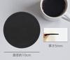 iiNOWL Silicone Coasters, Pack of 4, Stylish Round Shape, Approx. 10cm Diameter, Heat-Resistant, Flexible Material, Black (Solid Black)