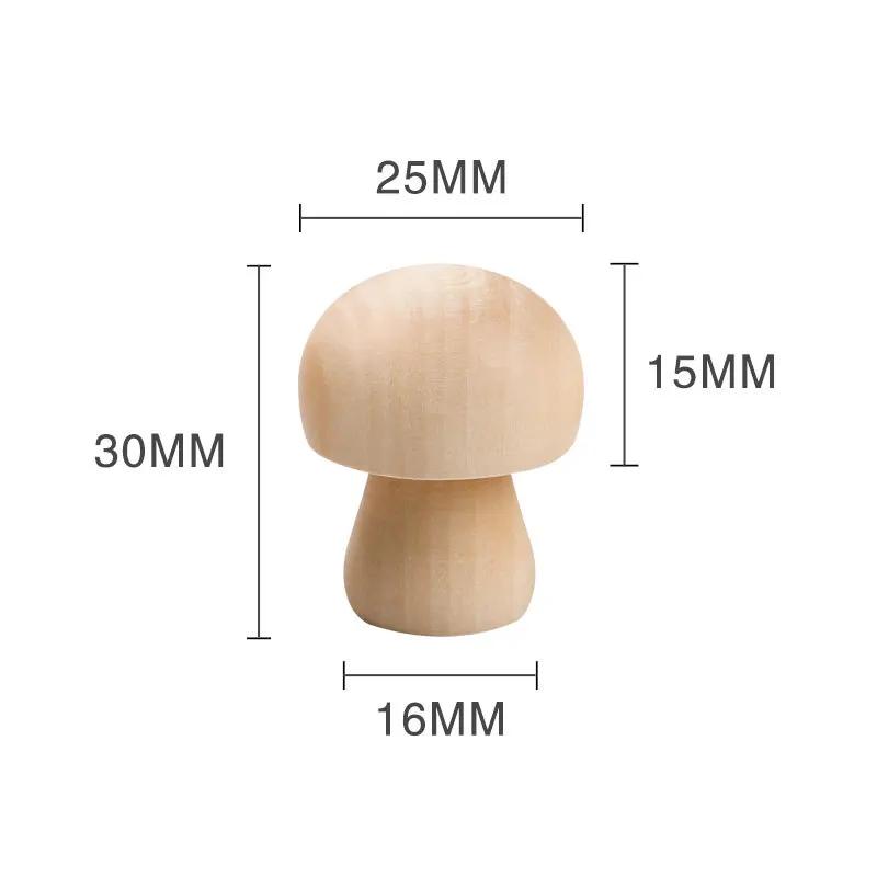 Miniature Wooden Mushroom Scale Model Ornaments Mini Wood Mushroom Simulation Models DIY Desktop Decor Home Crafts