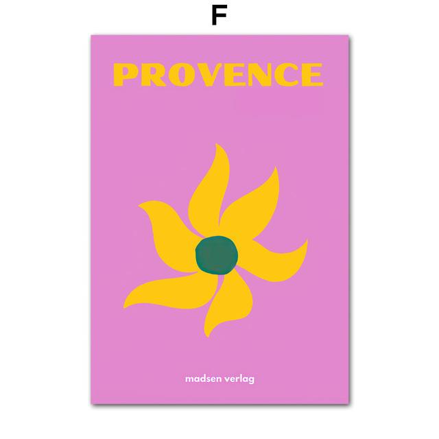 Massivholzrahmen Abstrakte Palmblattkoralle Reise Bunte Vintage Poster und Drucke Nordischer Stil Leinwandmalerei Wandkunst Wohnzimmerdekoration