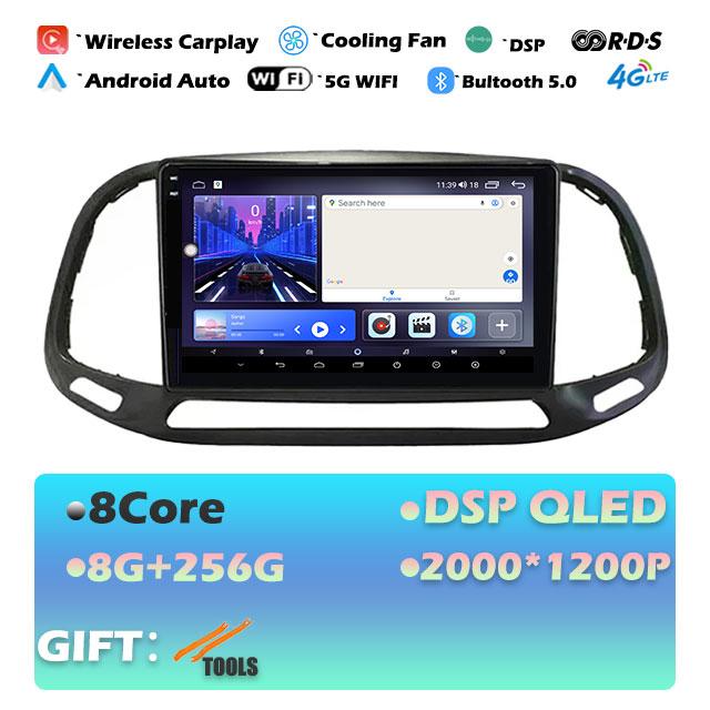 9'' For Fiat Doblo 2015 - 2020 DSP RDS Car Radio Android 14 GPS Navigation Auto Stereo Wifi Bluetooth Multimedia Player