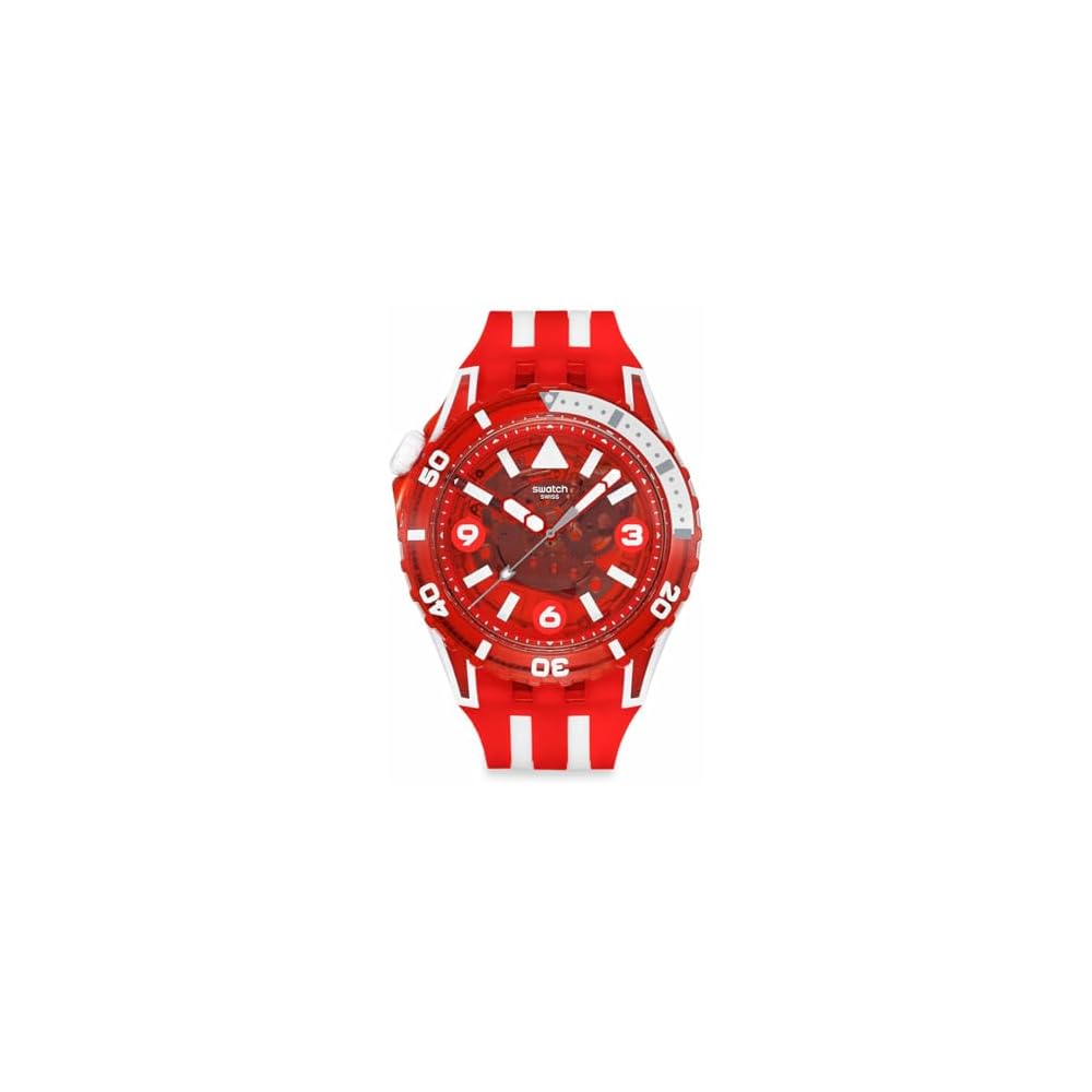 Swatch Lion s Mane SSCU09R100 Men s Watch Red Color Stainless Steel Case