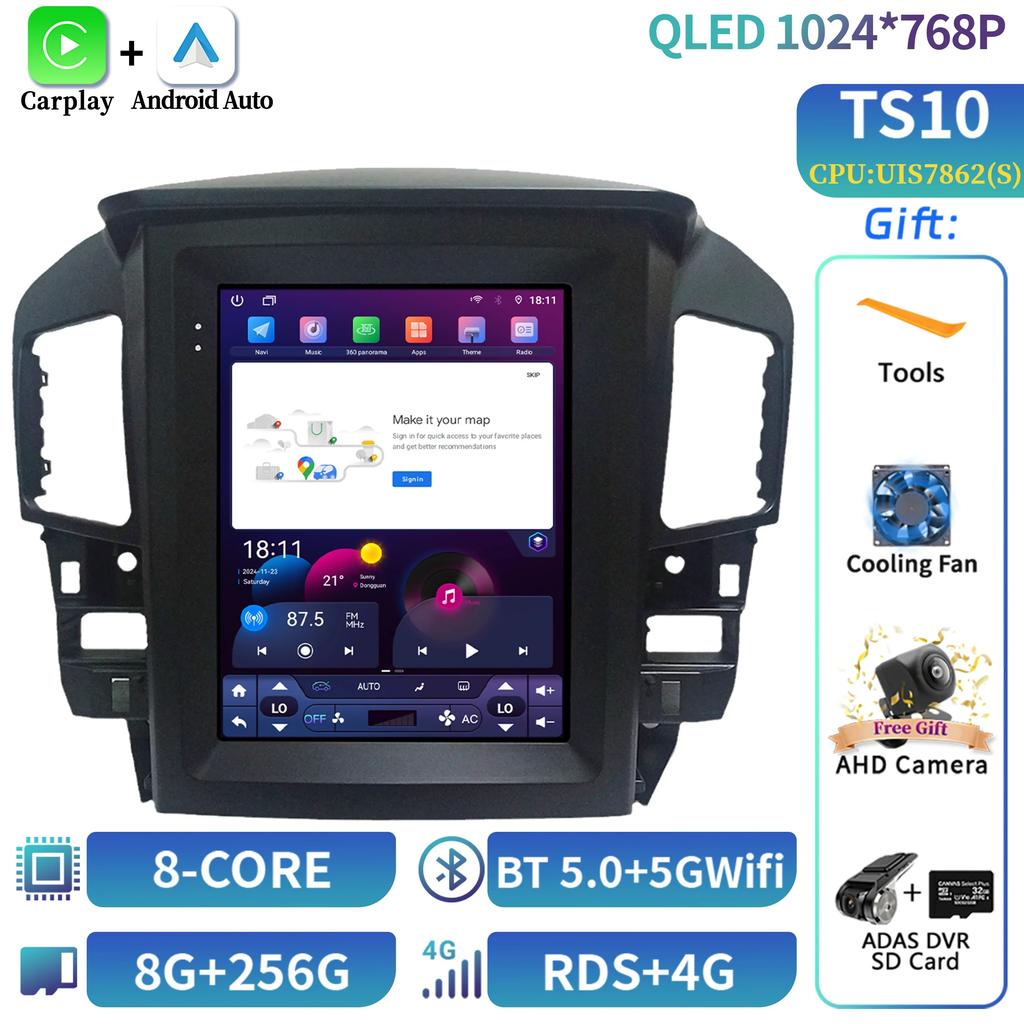 9.7" For For Lexus RX300 1998-2001 For Toyota Harrier 1998 Android 14 Car Radio Multimedia Video Player Navigation 4G GPS No dvd