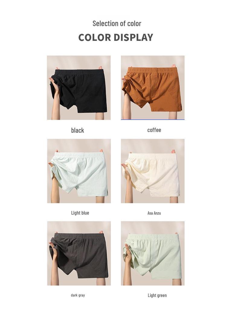 Calças Boxer de Algodão Casual para Homem - Confortáveis, Respiráveis, Ajuste Solto, Roupa de Casa Moderna