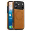 Business Leather Texture For Magsafe Matte Case For iPhone 17 Air 16 16E 15 14 12 13 11 Pro Max Plus Magnetic Shockproof Cover