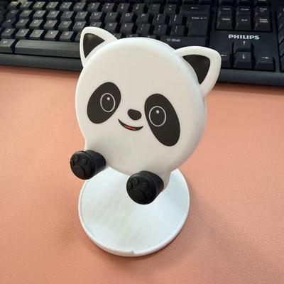 Niedriger Panda-förmiger Handy-Schreibtischständer Niedlicher Cartoon-förmiger Ständer für Mobiltelefone und Tablet-Computer Verstellbarer Multifunktionaler Schreibtisch-Stützständer