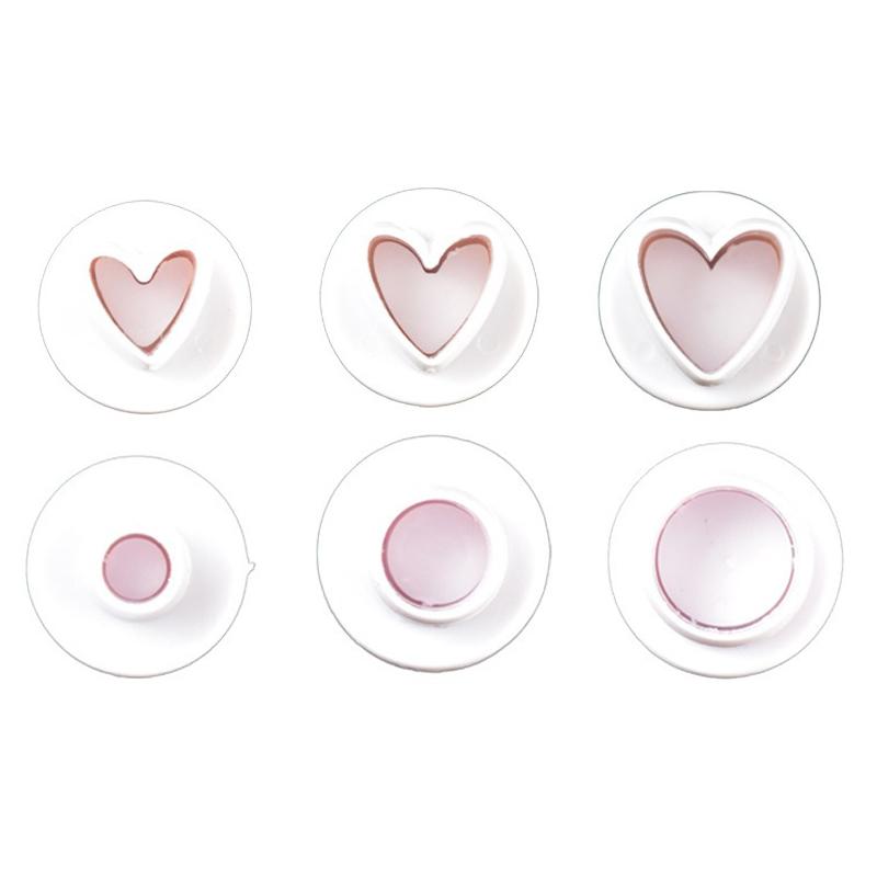 Geometric Pressing Spring Mold Handmade DIY Cutters for Biscuit Cookie Fondant Cake Heart Round Star Square Decorating Tools ZYF