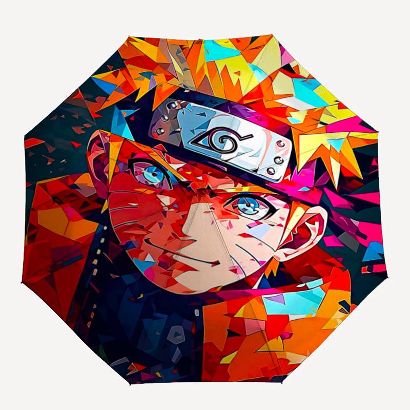 1pc Vivid Naruto Automatic Opening and Closing Umbrella - Small Umbrella Suitable for Various Occasions, Portable 3-Fold Small Umbrella for Men and Wo