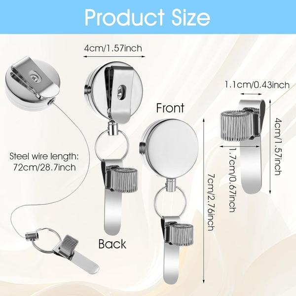 Einziehbarer Stifthalter zum Ausziehen, einziehbarer Stifthalter für Schlüsselband, für Tischler, Bauarbeiter, Krankenschwestern, Kellner