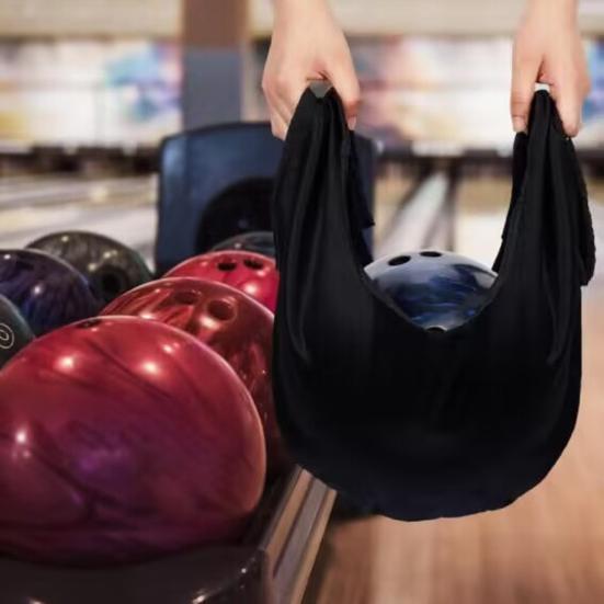2 Pcs Bowling Seesaw Bag Washable Bowling Ball Polisher Bags Black Ball Cleaner Towel for Bowling Ball Cleaning And Storage