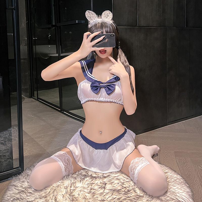 Sexy Lingerie Sexy Sister Uniform Temptation Cosplay Open Suit Pure Desire Sailor Suit Free