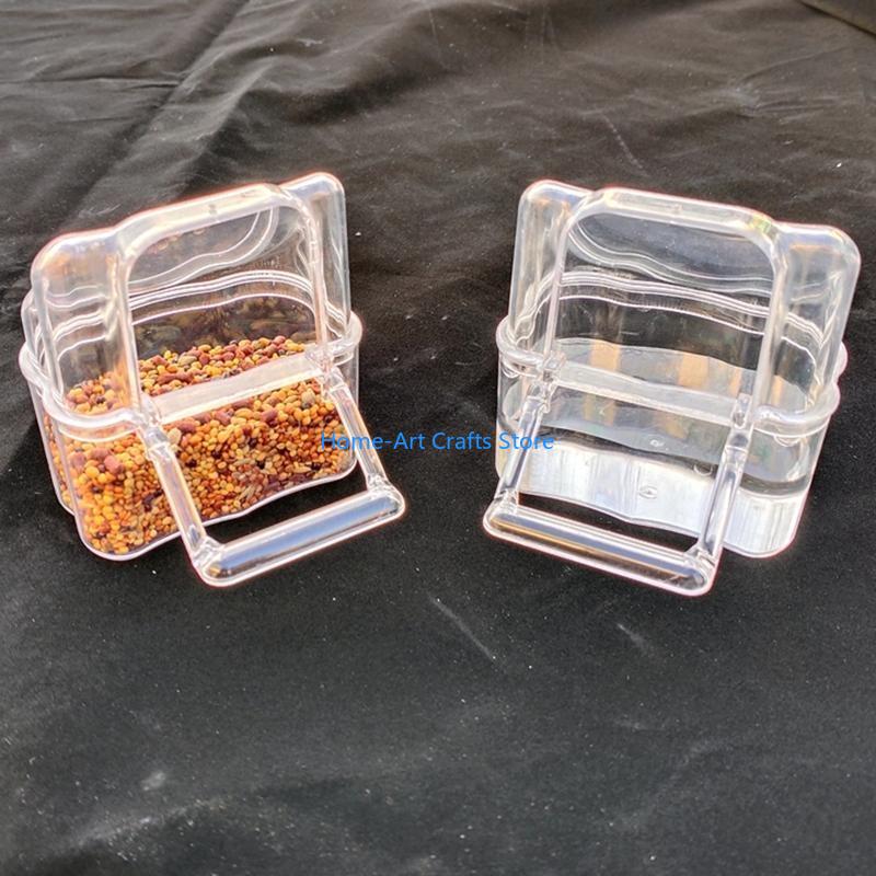 Y3NA Transparent Bird Supplies Bird Cage Feeder Plastic Easy to Use and Clean Durable