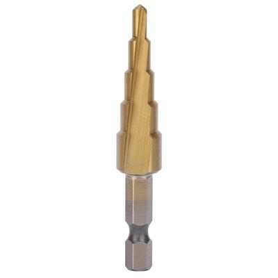 Step Drill Bit HSS Multiple Hole Tapered Reaming Straight Groove Hand Tools 4mm~12mm